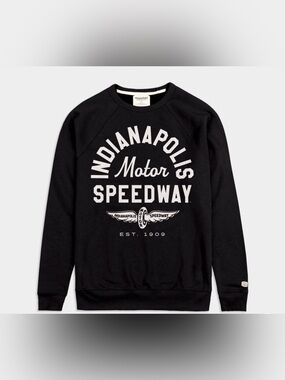Homefield Indianapolis Motor Speedway Est. 1909 Retro Crewneck Black Large NWT